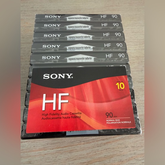 SONY HF 90 C90HFR 10-Pack Blank Audio Cassettes Sealed NOS Type 1 Normal Bias 08 - Picture 6 of 6